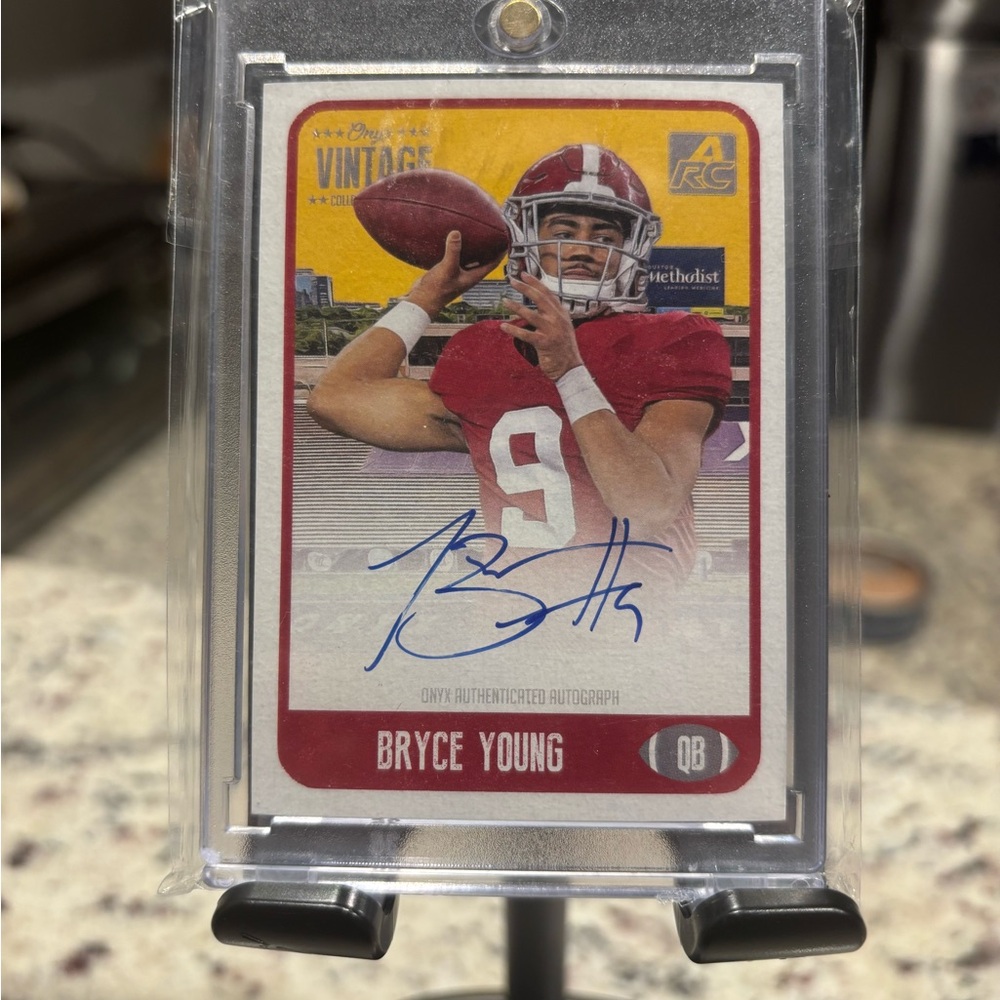 Onyx Vintage Football Trading Card - Red and Yellow